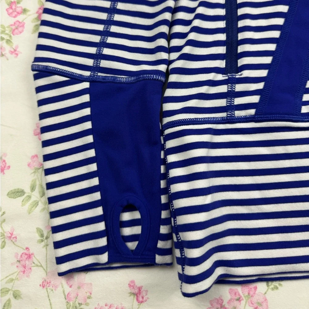 Lululemon In Stride Striped Zip Up Jacket 6 - Picture 4 of 16